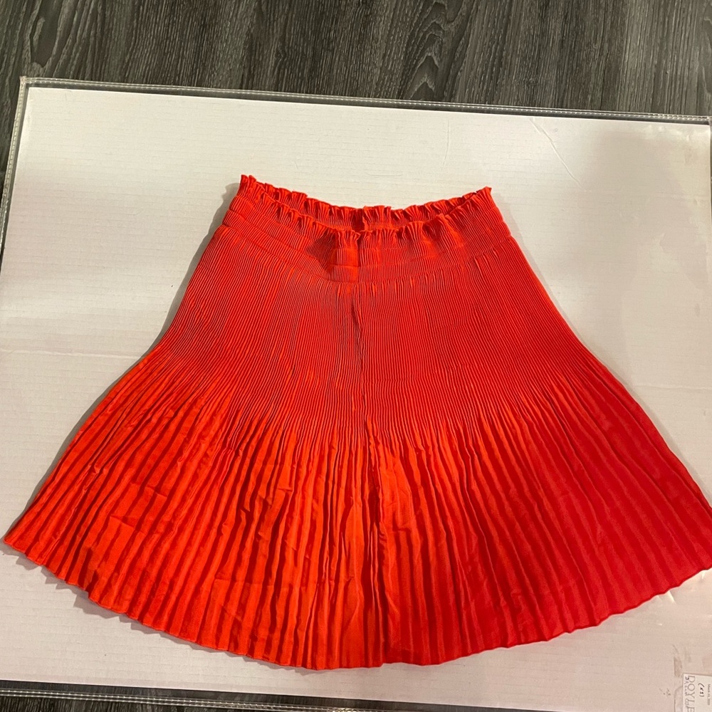 Accordion orange skirt
